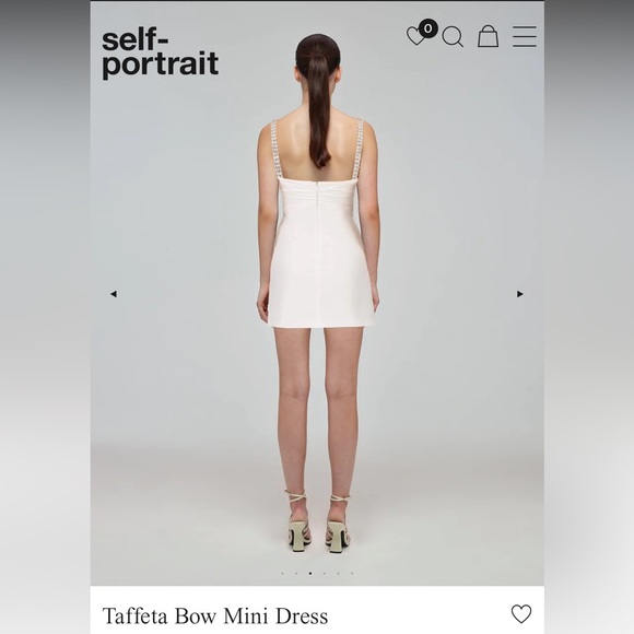 Self-Portrait Tafetta Bow Mini Dress - Picture 2 of 6